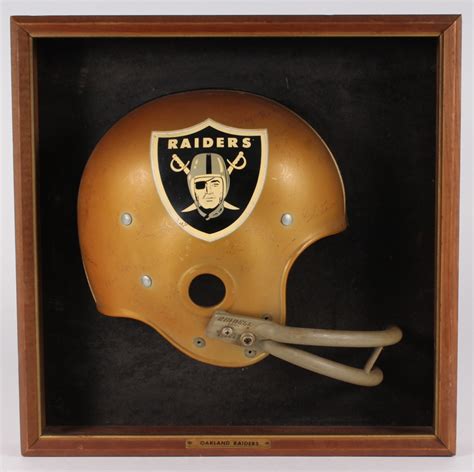 Raiders Vintage Custom Framed Helmet Display Signed By With Gene