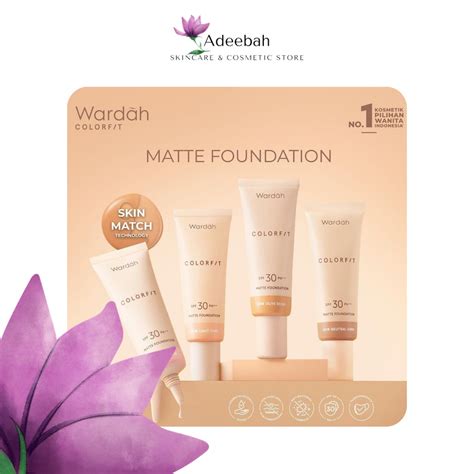 Jual Wardah Colorfit Matte Foundation Spf Pa Ml Indonesia