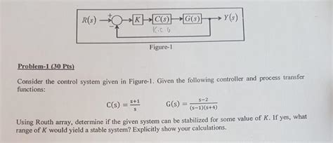 Solved Problem 1 30 Pts Consider The Control System Given