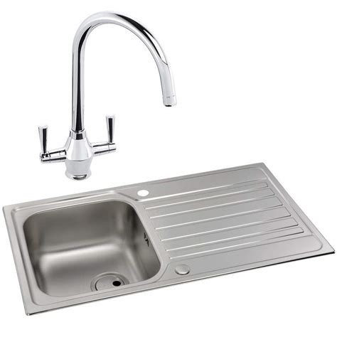 Abode Connekt Bowl Inset Stainless Steel Kitchen Sink Astral Tap