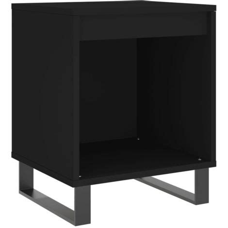 Vidaxl Table De Chevet Noir X X Cm Bois D Ing Nierie