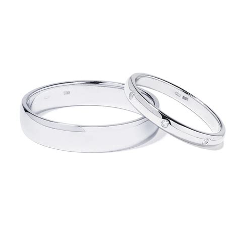 White gold wedding rings with diamonds | KLENOTA