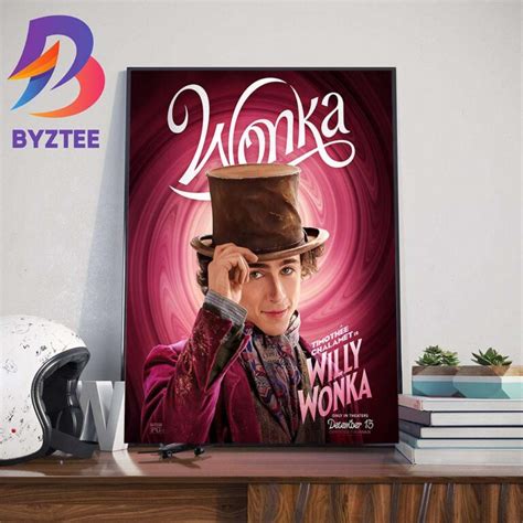 Timothee Chalamet as Willy Wonka in Wonka Movie Wall Decor Poster ...