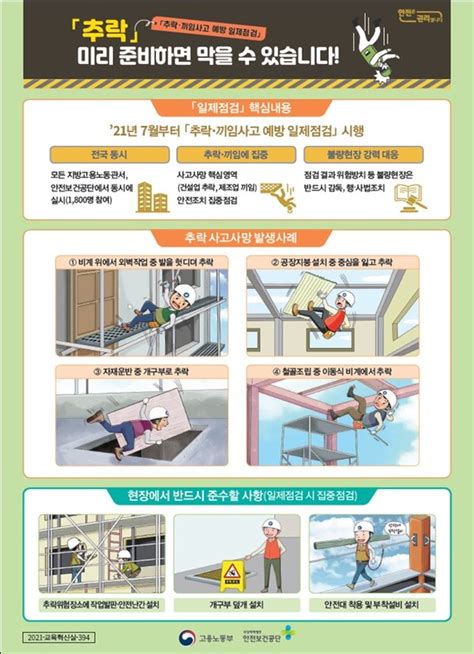 고용부 건설현장 추락·끼임 사고 점검 나선다