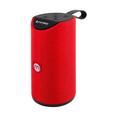 Ripley Parlante Inalambrico Bluetooth Tws Aux Micro Sd Rojo Monster