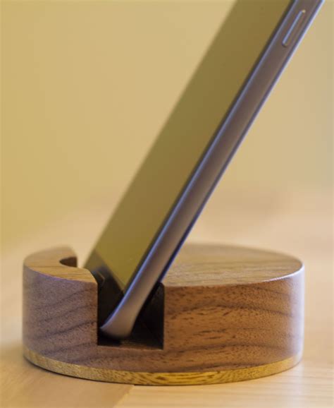 Walnut Phone Stand Handmade Wood Phone Stand Featuring Walnut And