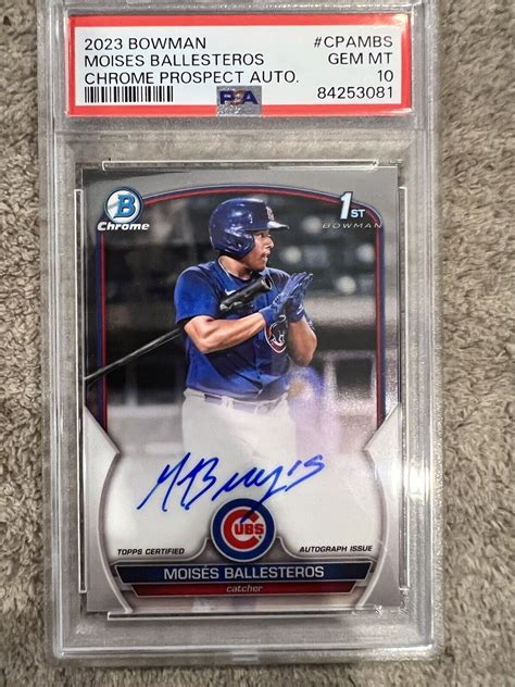 2023 Bowman Chrome Prospect Autographs CPA MBS Chicago Cubs AU RC