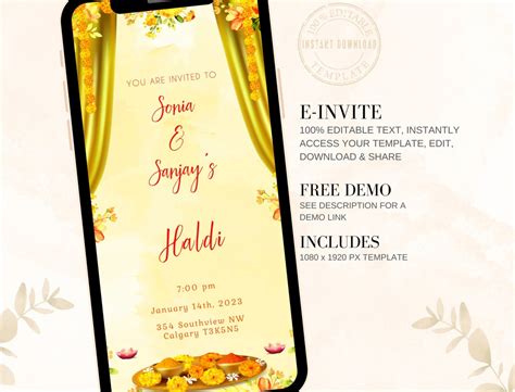 Haldi Invitation Mayian Invite Indian Wedding Invitation Pithi