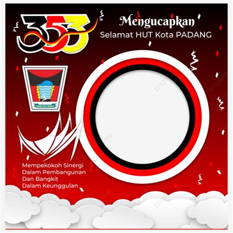 Gambar Twibbon Selamat Hari Jadi Ke 353 Kota Padang Dengan Hiasan Pita