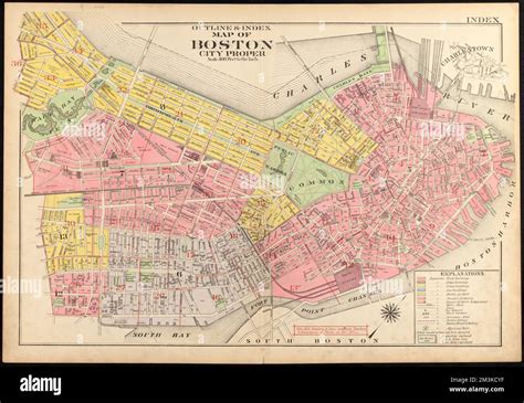 Outline And Index Map Of Boston City Proper Boston Mass Maps Real Property Massachusetts