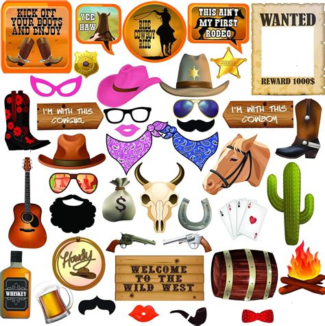 Amazon Western Cowboy Photo Booth Props Ultimate Wild West Party