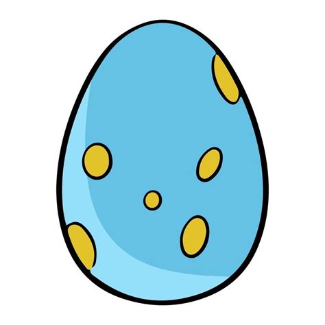 Dinosaur Egg In Cartoon Style Vector Illustration Isolated On A White