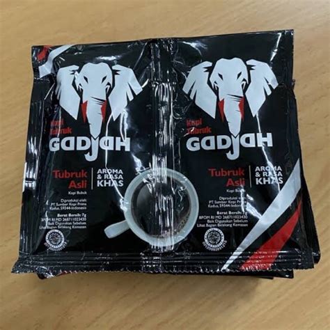 Jual Kopi Gadjah Tubruk Asli 1 Renceng Isi 20 Pcs Kopi Gajah Tanpa