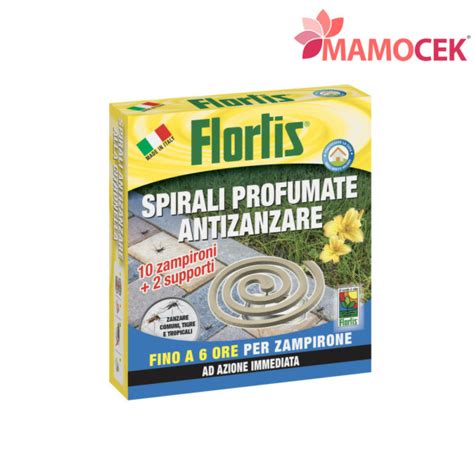 FLORTIS 10 Spirali Antizanzare Profumate Citronella Zampirone Contro