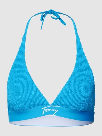 TOMMY HILFIGER Bikini Oberteil Mit Neckholder Blau Online Kaufen