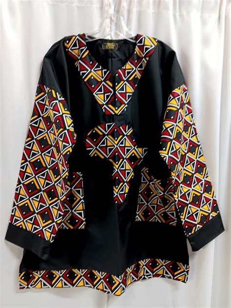 African Dashiki Map Of Africa Colors Black Red Yellow And Etsy