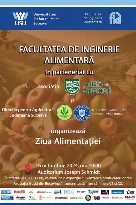 Facultatea de Inginerie Alimentară din cadrul USV organizează Ziua