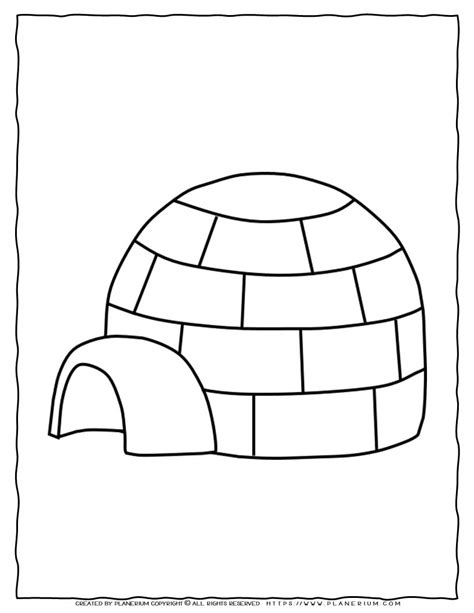 Igloo Coloring Pages Printable