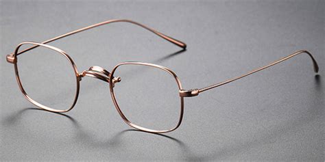 Pure Titanium Saddle Bridge Eyeglasses, Rounded Rectangle, Special ...