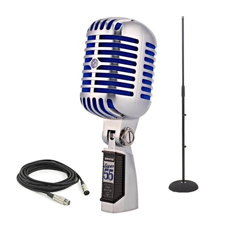 Shure Super 55 Deluxe Vocal Microphone With Stand And 6m Cable At