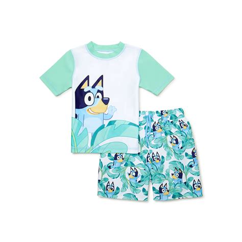 Bluey Toddler Boy Rashguard Swimwear Set Bluey Official Website