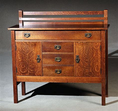 Lot Gustav Stickley Oak Sideboard 816 Circa 1905