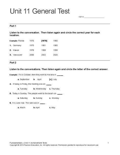 397334835 Top Notch Fundamentals Unit 11 Assessment Unit 11 General