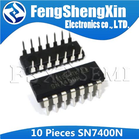 10PCS SN7400N DIP 14 SN7400 DIP DIP14 QUADRUPLE 2 INPUT POSITIVE NAND