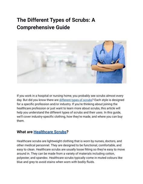 Ppt The Different Types Of Scrubs A Comprehensive Guide Powerpoint