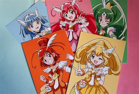 Glitter Force Precure Smile Magical Girls Postcards Etsy