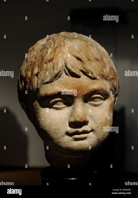 Bust Of A Boy About Three Years Old Roman Funerary Monument St