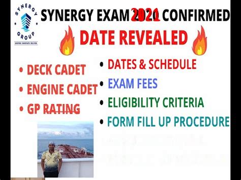 Synergy Exam For Deck Engine Cadet And Ratings How To Fill Apply