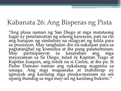 Noli Me Tangere Kabanata 25 26