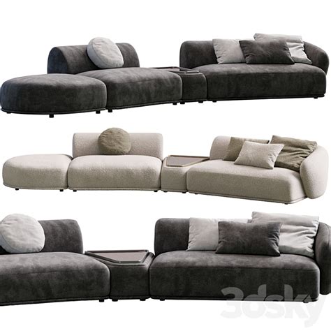 Sofa Rene By Meridiani Sofa 3D Model