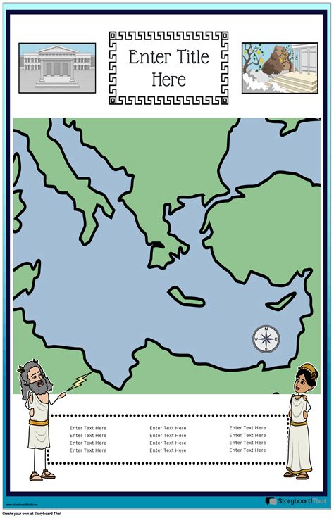 Mapa P Ster Color Retrato Antigua Grecia Storyboard