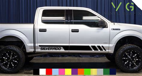 Chevrolet Chevy Silverado Vinyl Decal Sticker Graphics Kit Side Door Any Color Ebay