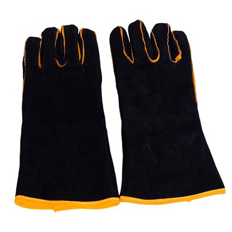 Gants De Soudage Noirs Confortables R Sistants La Chaleur Pour