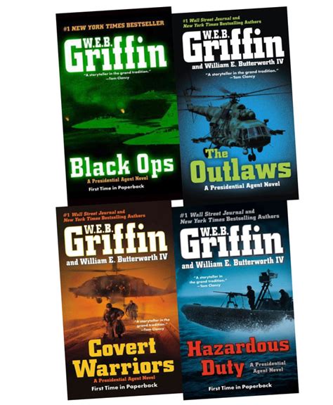 Presidential Agent Military Fiction Series By Web Griffin Set Of Books