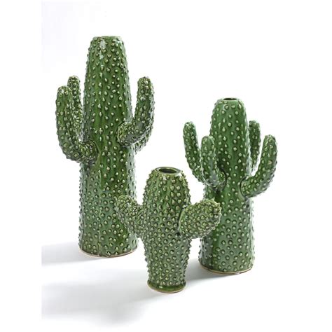 Cactus Vase Large Green Porcelain H 39 cm Serax