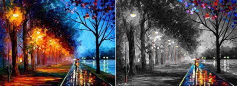 Leonid Afremov - Black & White vs Colors