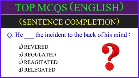 Sentence Completion Mcqs With Answers English Mcqs Most Repeated