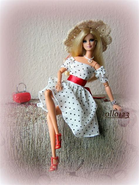 Kapelusz ażurowy do letniej sukienki Fashion Style Barbie