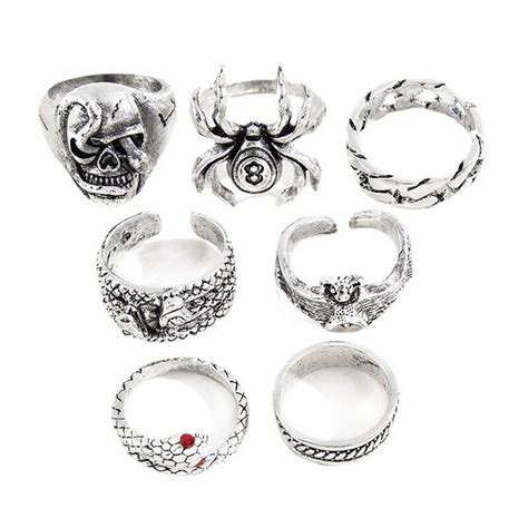 Pcs Set Punk Snake Rings For Women Gothic Spider Men Jewelry Gift