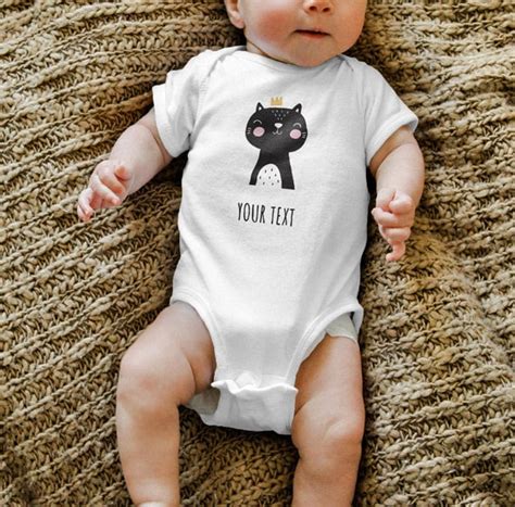 Personalize Your Own Baby Onesie Cat Mapiful