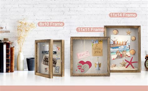 Love Kankei Shadow Box Display Case 8 X10 Shadowbox Picture Frame With Linen Back Memorabilia