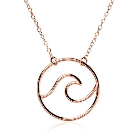 Lanii Wave Ketting In Ros Goud Verguld Sterling Zilver Lsn