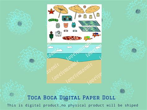 Toca Boca Beach Time Quiet Book Page / Toca Toca Papercraft / Quiet ...