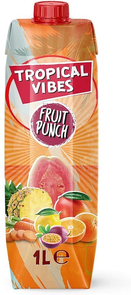 Tropical Vibes Fruit Punch Tetra Pack 1L Approved Food