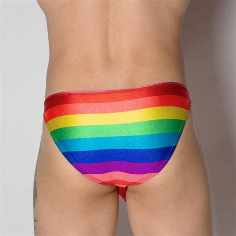 Mens Rainbow Pride Bikini Gay Pride Bikini Underwear Etsy