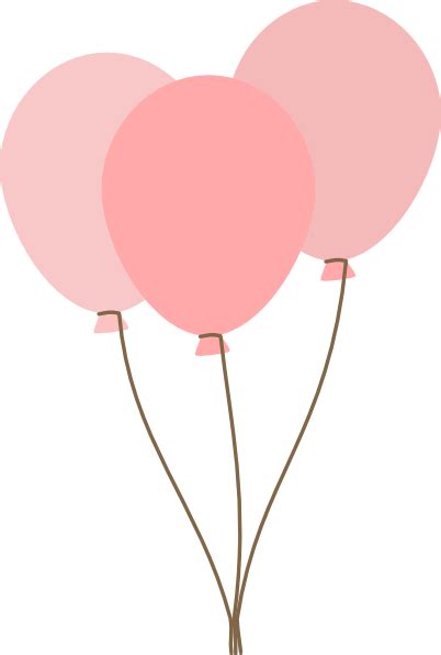 Pink Balloons Clip Art at Clker.com - vector clip art online, royalty ...